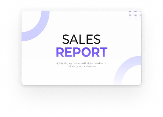 SALES REPORT